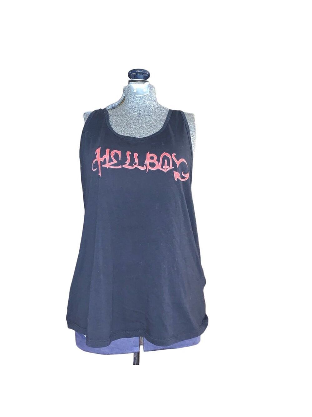 Women's Next Level Hellboy Graphic Tank Top XL Black Red